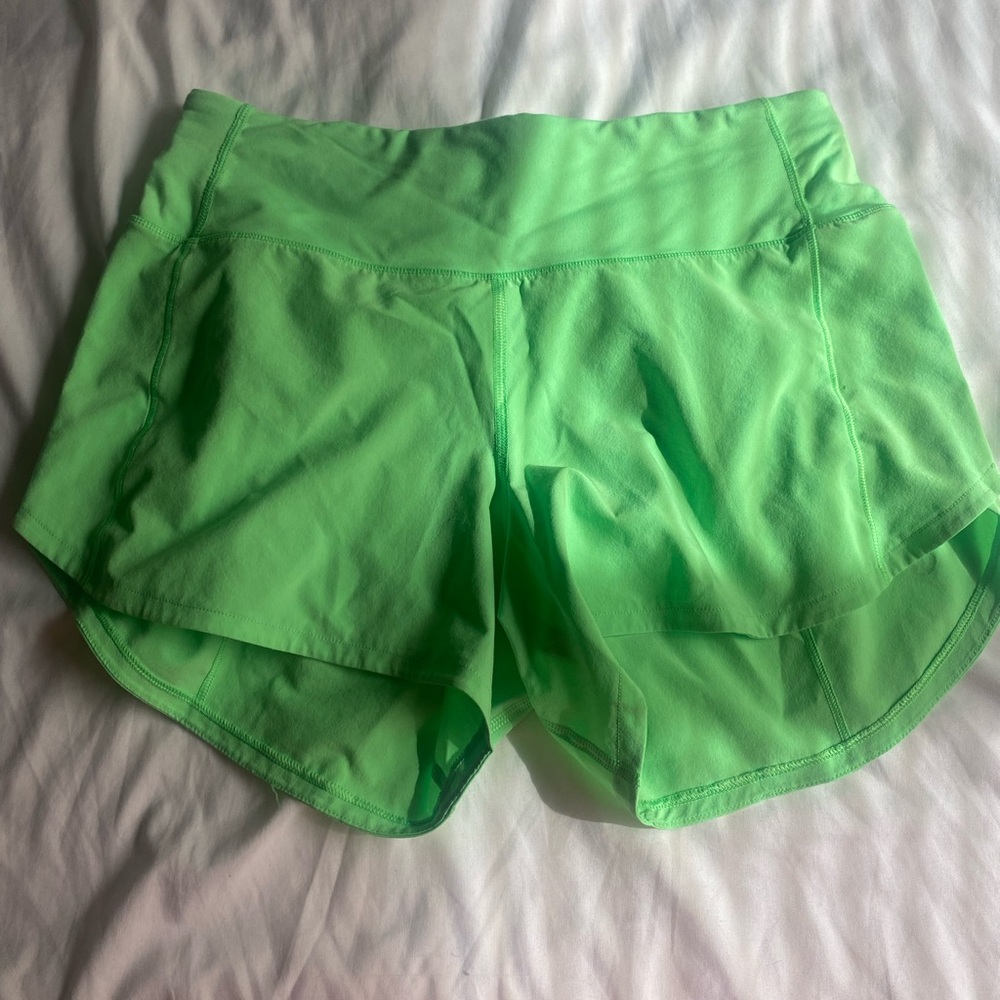 Lululemom pastachio green shorts